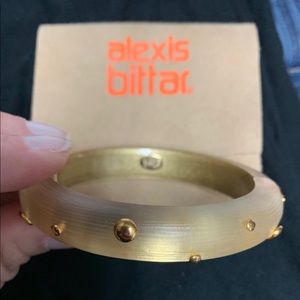 Alexis Bittar gold hinge bangle